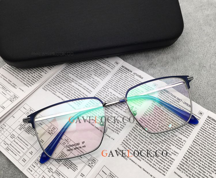 Ip Titanium Eyeglasses T0030 Blue&Silver Eyewear Fast Shipping